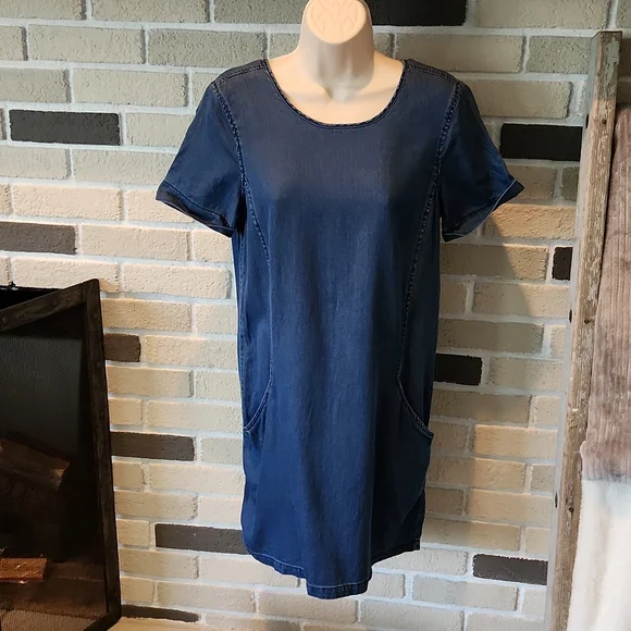 vila denim dress VIWIONA MIDI DENIM DRESS | Blue